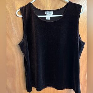 Chocolate Brown Velvet Tank Top